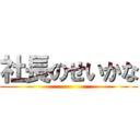 社長のせいかな ()