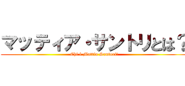 マッティア・サントリとは？ (Chi è Mattia Santori?)