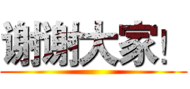 谢谢大家！ ()
