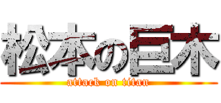 松本の巨木 (attack on titan)