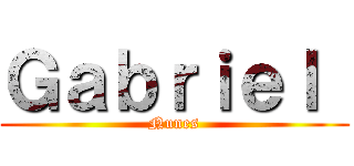 Ｇａｂｒｉｅｌ  (Nunes)
