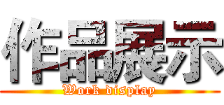 作品展示 (Work display)