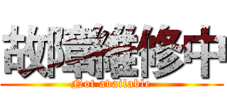 故障維修中 (Not available)