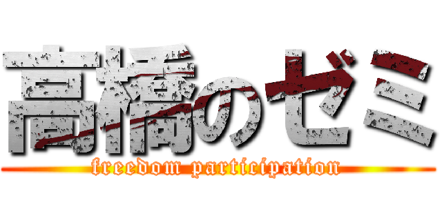 高橋のゼミ (freedom participation)