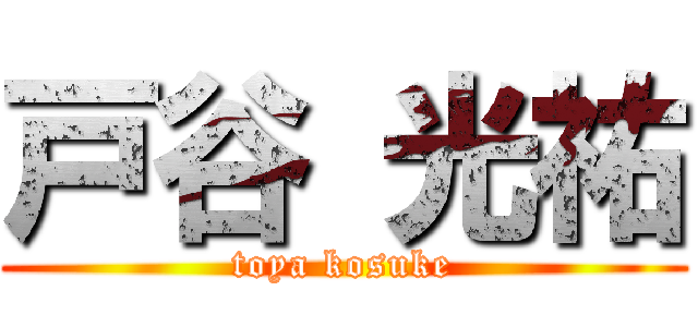 戸谷 光祐 (toya kosuke)
