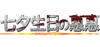 七夕生日の惠惠 (happy birthday)
