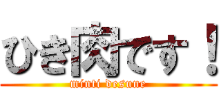 ひき肉です！ (minti desune)