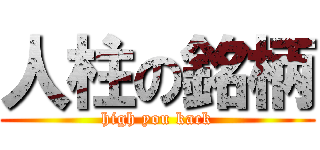 人柱の銘柄 (high you kack)
