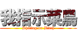 我指示菜鳥 (Shiting on Bitch)