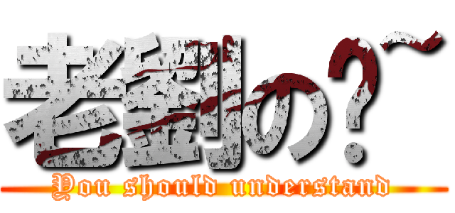 老劉の嘿~ (You should understand)