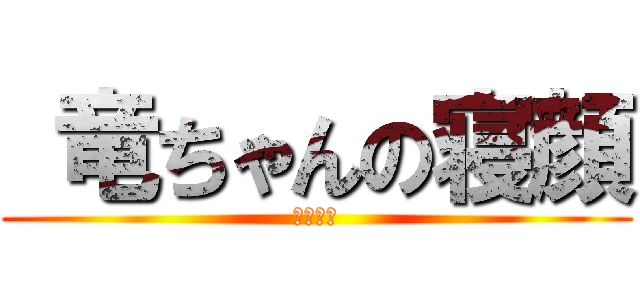  竜ちゃんの寝顔 (ｳﾊｳﾊ)