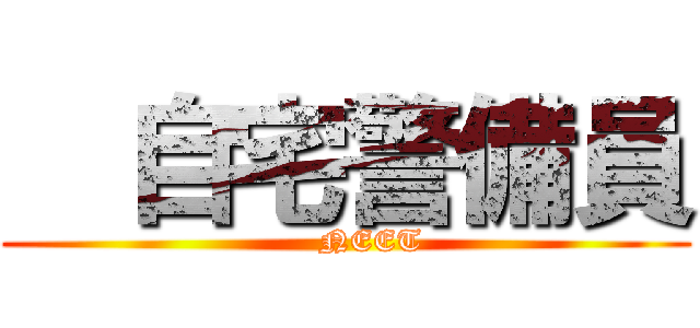   自宅警備員 (     NEET)