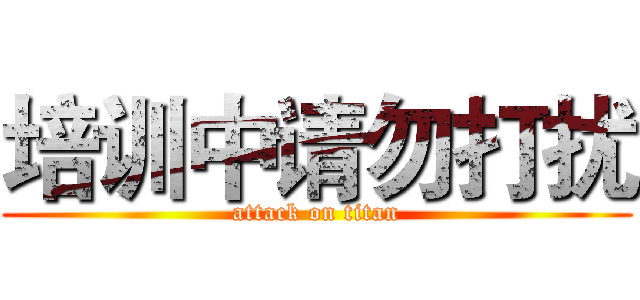 培训中请勿打扰 (attack on titan)