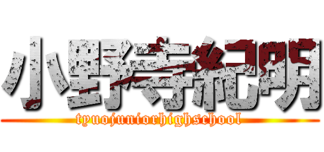 小野寺紀明 (tyuojuniorhighschool)