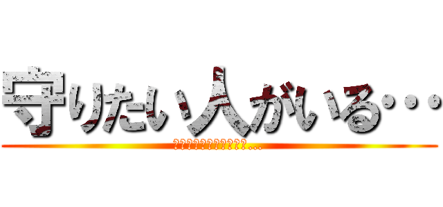 守りたい人がいる… (あなたの笑顔を守りたい…)