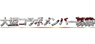 大型コラボメンバー募集枠 ()