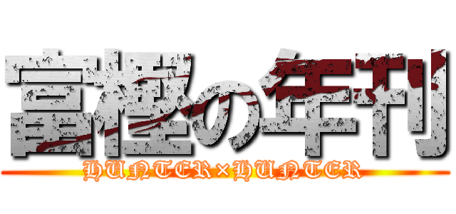 富樫の年刊 (HUNTER×HUNTER)