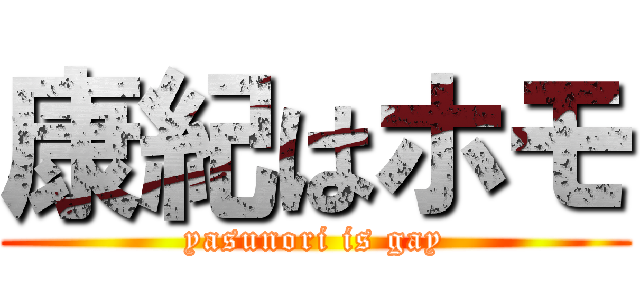 康紀はホモ (yasunori is gay)