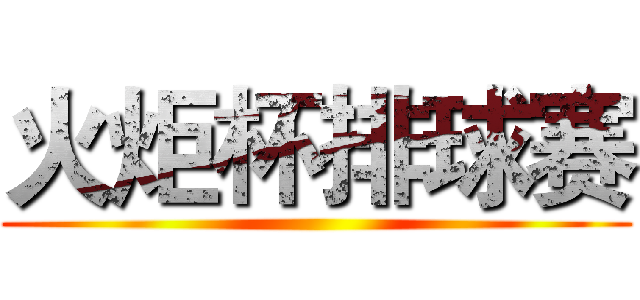 火炬杯排球赛 ()