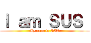 Ｉ ａｍ ＳＵＳ  (My name is SUS)