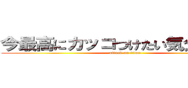 今最高にカッコつけたい気分なんだよ (attack on titan)