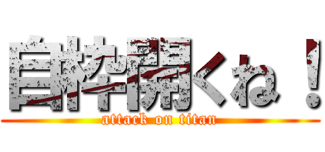 自枠開くね！ (attack on titan)