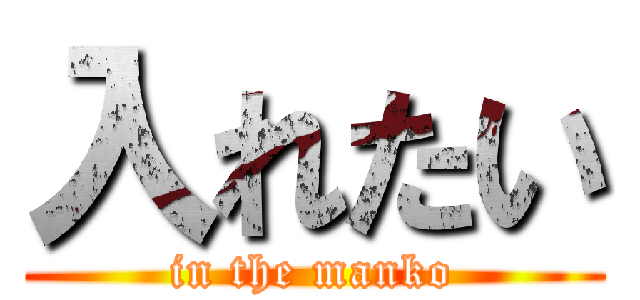 入れたい (in the manko)