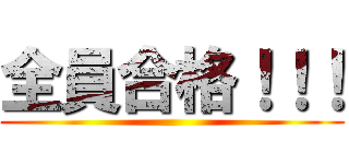 全員合格！！！ ()