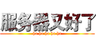 服务器又好了 (ha ha ha ha ha)