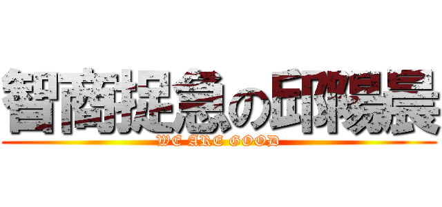 智商捉急の邱陽晨 (WE ARE GOOD)