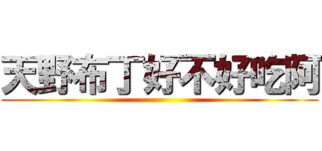 天野布丁好不好吃阿 ()