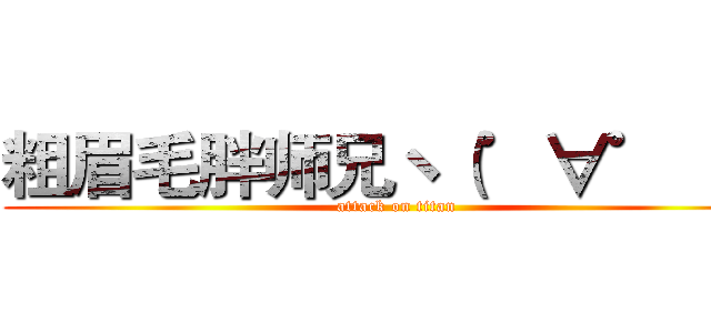 粗眉毛胖师兄ヽ（゜∀゜ ）ノ (attack on titan)