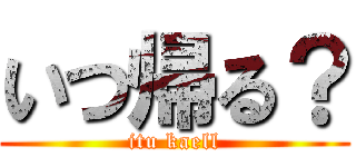 いつ帰る？ (itu kaell)