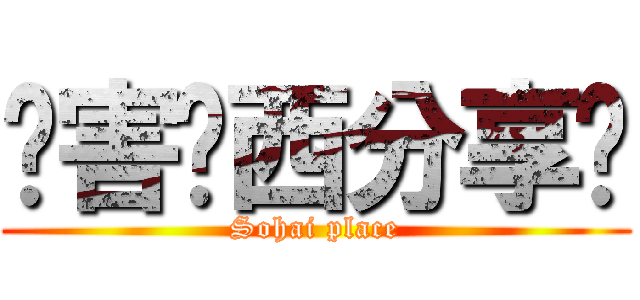 傻害东西分享处 (Sohai place)