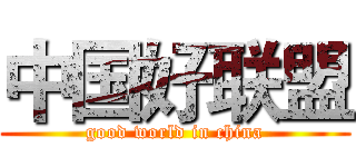 中国好联盟 (good world in china)