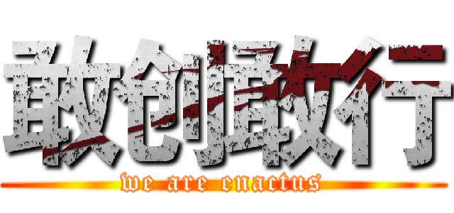 敢创敢行 (we are enactus)