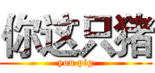 你这只猪 (you pig)
