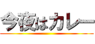 今夜はカレー ()