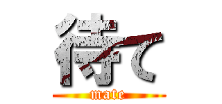 待て (mate)