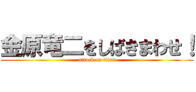 金原竜二をしばきまわせ！ (attack on titan)