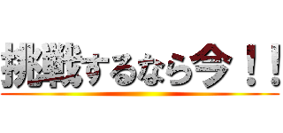 挑戦するなら今！！ ()