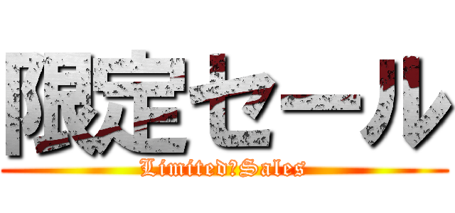 限定セール (Limited　Sales)