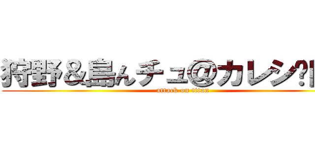 狩野＆島んチュ＠カレシ🙅同盟 (attack on titan)