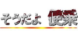 そうだよ（便乗 ()