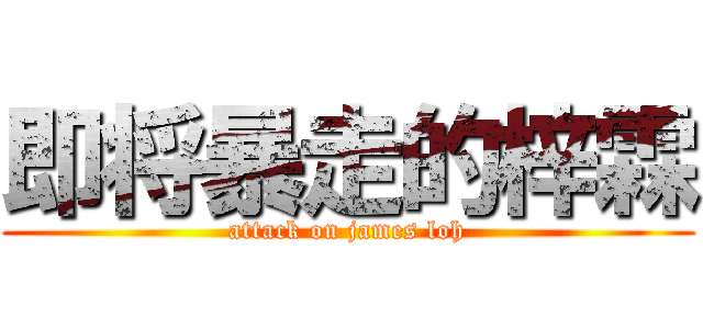 即将暴走的梓霖 (attack on james loh)