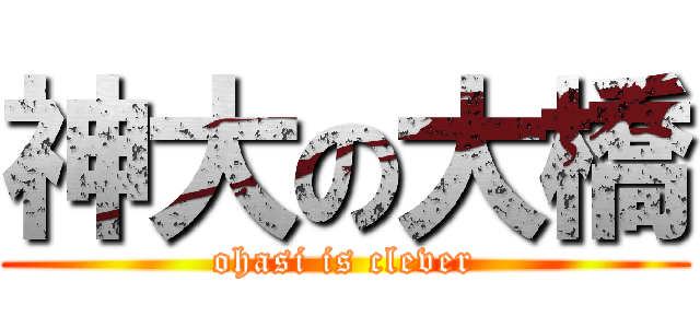 神大の大橋 (ohasi is clever)