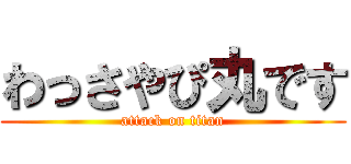 わっさやぴ丸です (attack on titan)