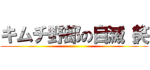 キムチ野郎の自滅（笑 ()