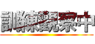 訓練觀察中 ()