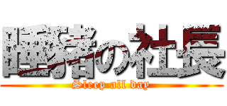 睡豬の社長 (Sleep all day)